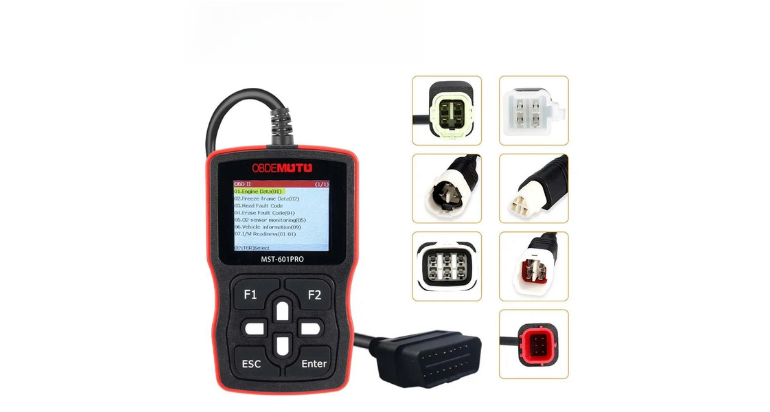 Motorcycle Scanner Read & Clean DTCS MST-601PRO 4 in 1 Motorbike Diagnosis Code Reader for Honda/Suzuki/Yamaha