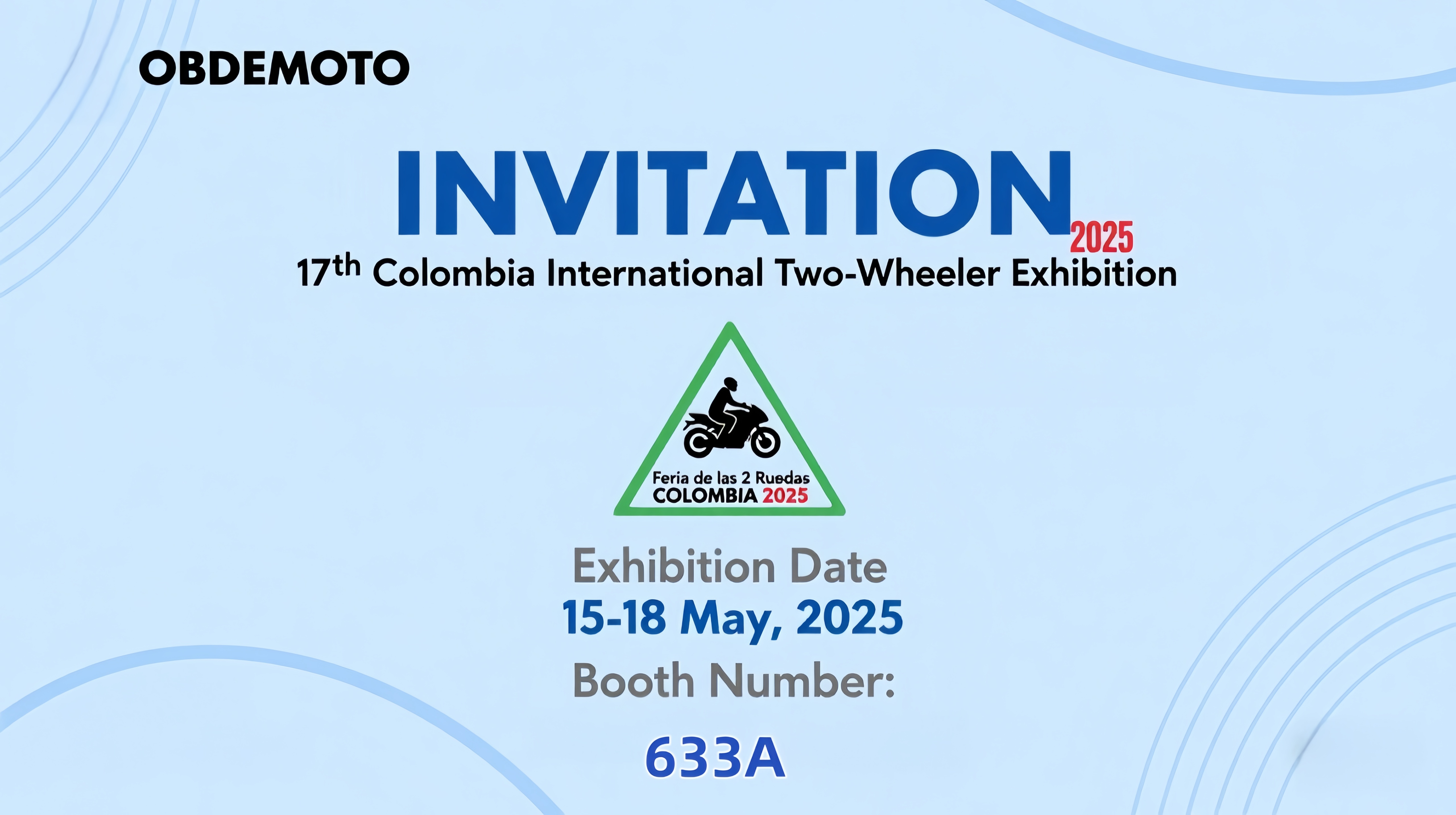 OBDEMOIO Invites You to the 17th Colombia International Two - Wheeler Exhibition 2025